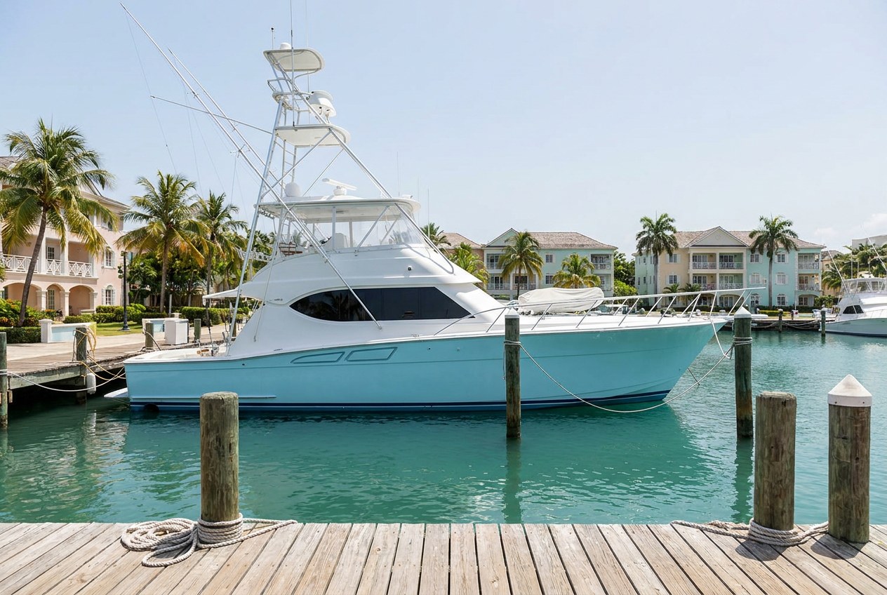 Aquarius — 55-foot Hatteras Convertible at Ocho Rios Marina